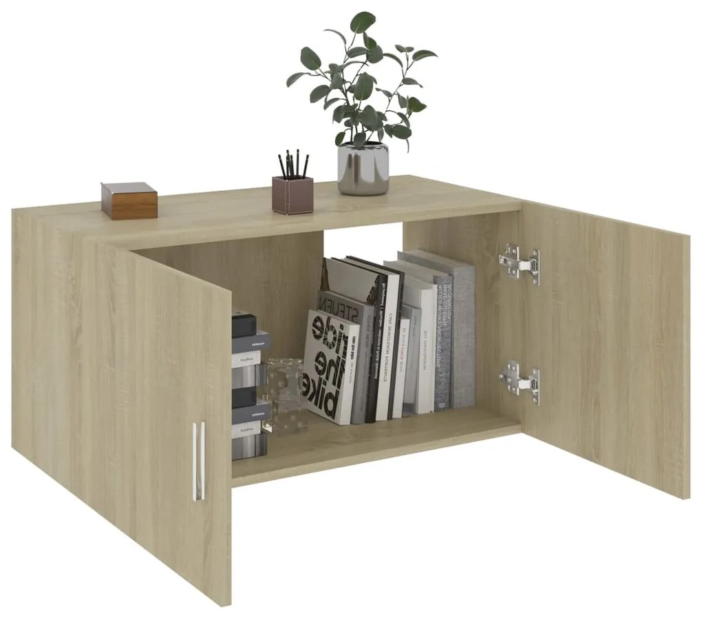 Armadietto da Parete Rovere Sonoma 80x39x40cm Legno Multistrato