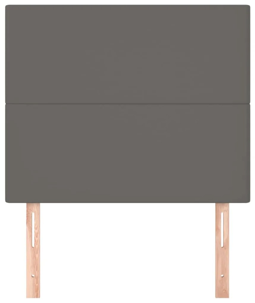 Testiera 2 pz grigio 90x5x78/88 cm in similpelle