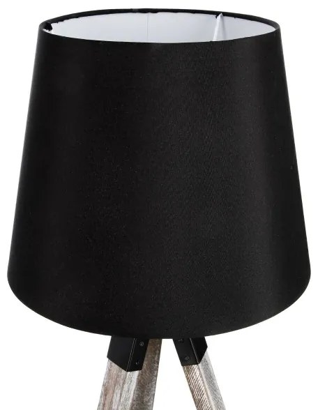 Atmosphera - Lampada da tavolo RUNO 1xE27/25W/230V legno/nero