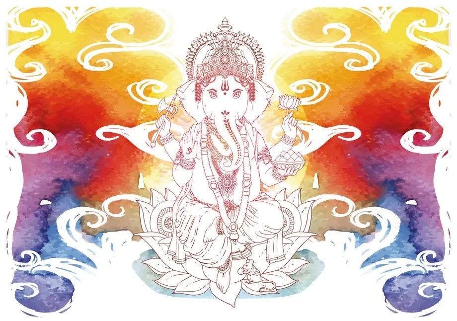 Carta da parati autoadesiva – Ganesh indù
