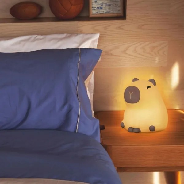 Lampada per bambini LED RGBW Dimmerabile LED/1W/5V USB 1200 mAh capybara