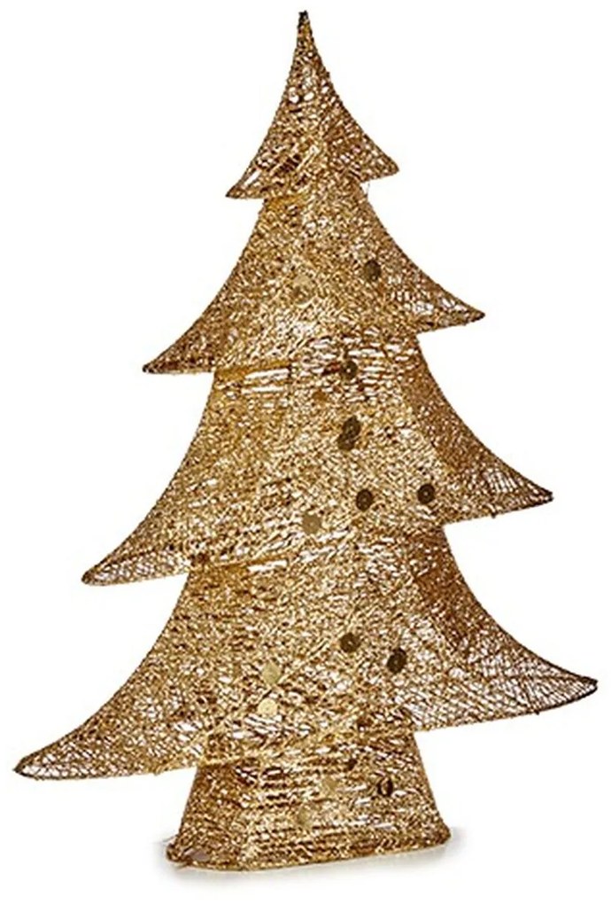 Statua Decorativa Albero di Natale Metallo Dorato 12 x 59,5 x 48,5 cm (3 Unità)