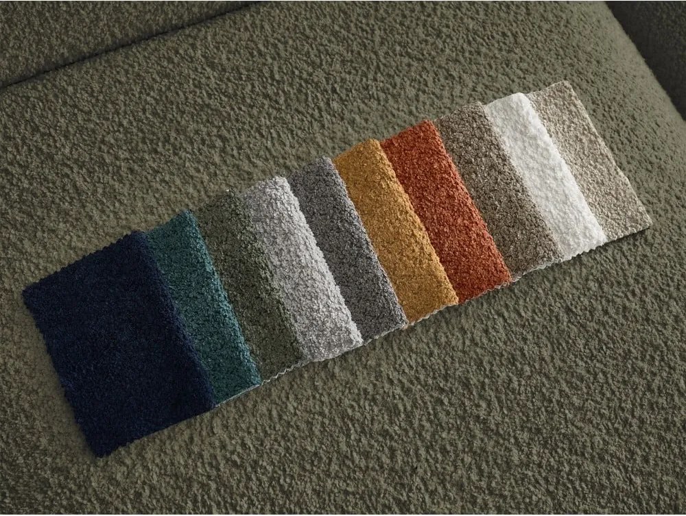 Poltrona verde con rivestimento in bouclé Tina – Bobochic Paris