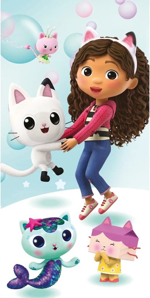 Asciugamano in cotone per bambini 70x140 cm Gabby's Dollhouse - Jerry Fabrics