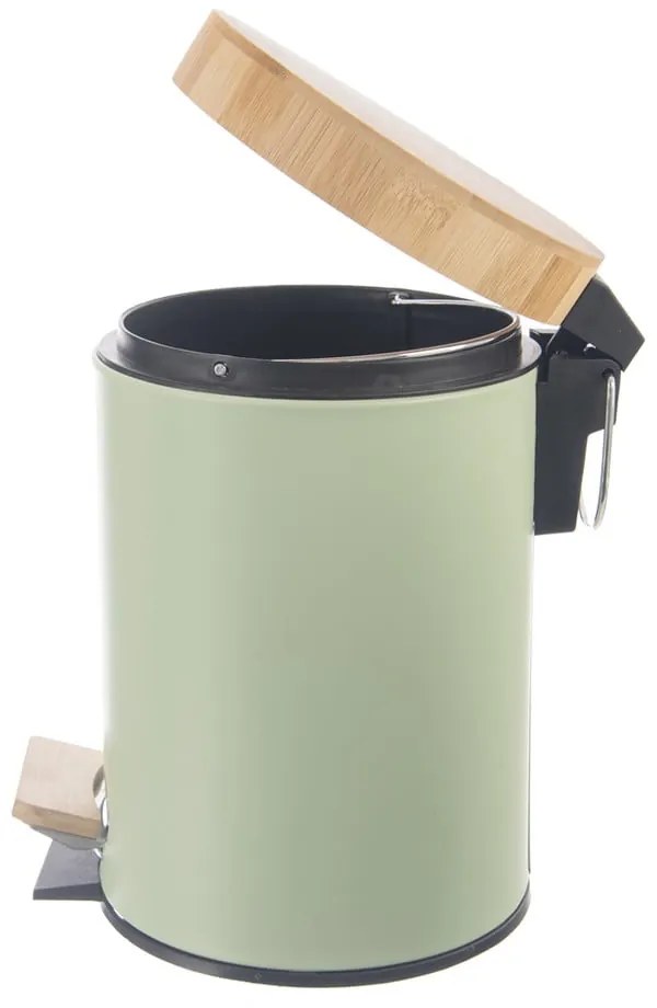 Bidone in metallo con piedini verde chiaro 3 l Greenish - Orion