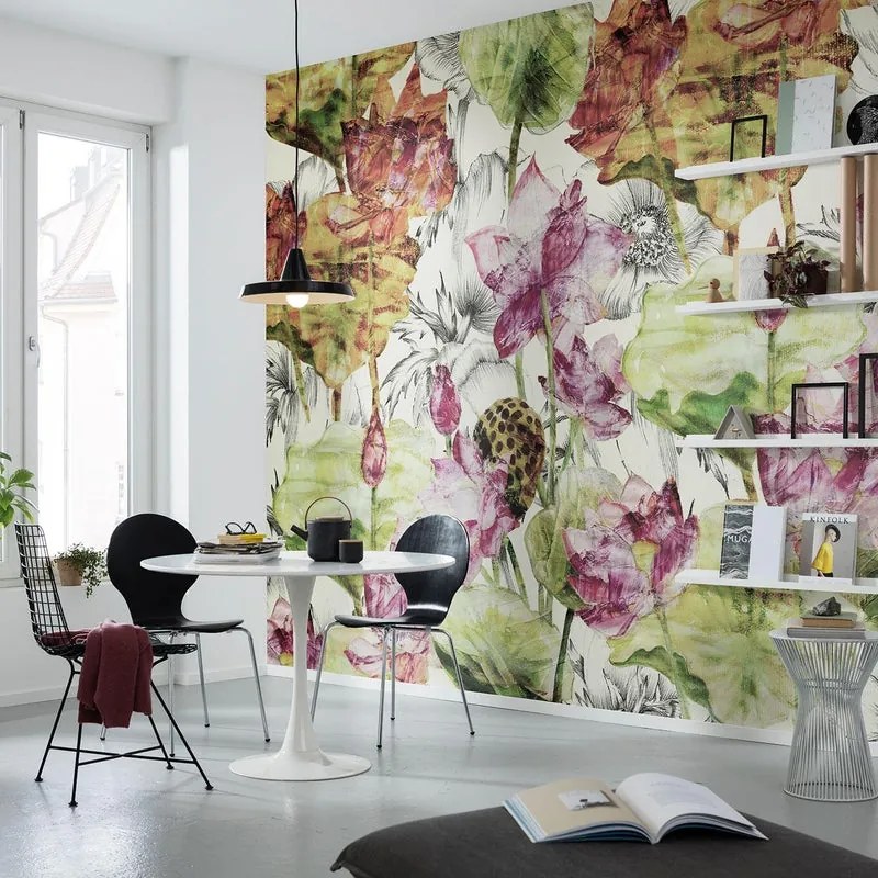 Fotomurale KOMAR Lotus, Multicolore 368X248 cm