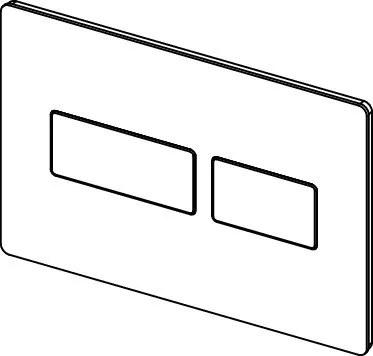 Tece TECEsolid 9240432 placca di comando WC sistema a doppio scarico bianco lucido