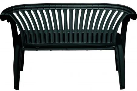 Panchina da esterno Dcerr, Panca monoblocco da giardino, Panchina outdoor, 100% Made in Italy, 114x55h82 cm, Verde