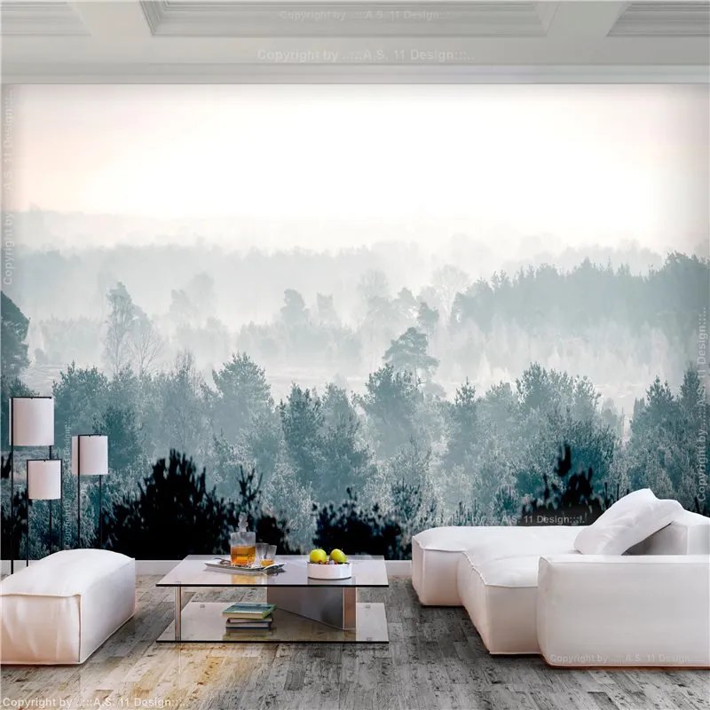 Fotomurale  Winter Forest  Colore Grigio, Dimensioni e Misure 350x245