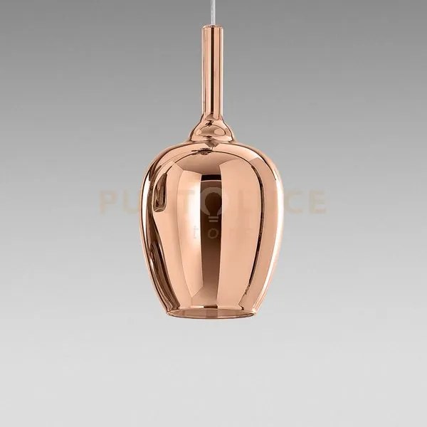 Ofelia s/10 - vetro  rame specchiato e portalampada bianco 1 luce a...
