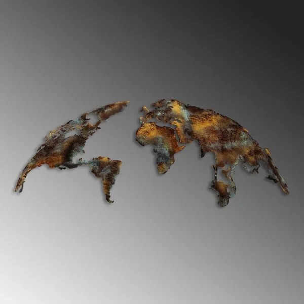 Decorazione da muro 2 pz pianeta metallo