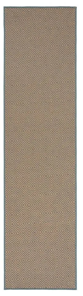 Pedata in iuta per scale in colore blu-naturale 60x600 cm Diamond - Flair Rugs