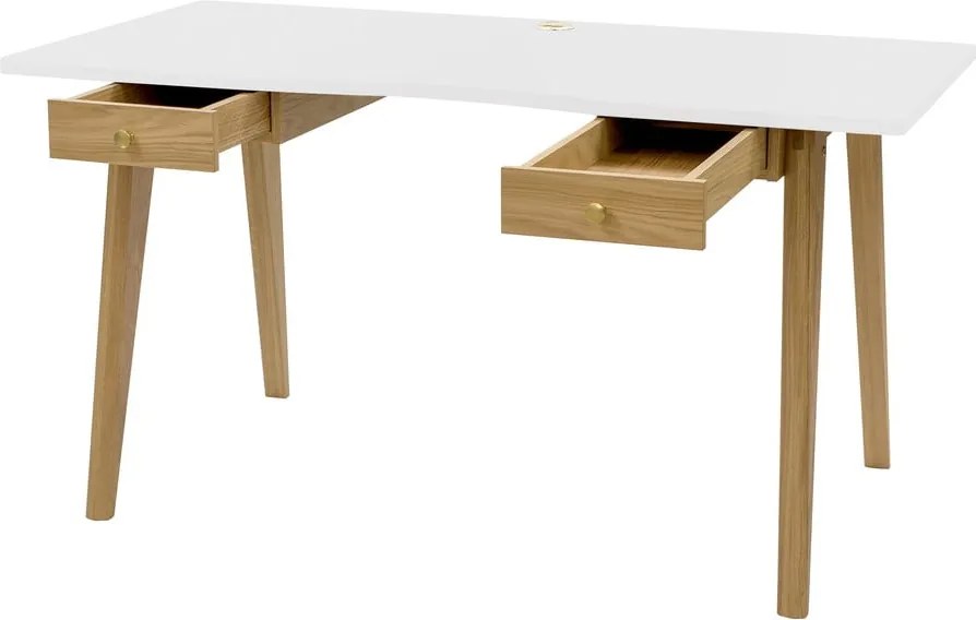 Scrivania con effetto rovere 70x140 cm Nice – Woodman