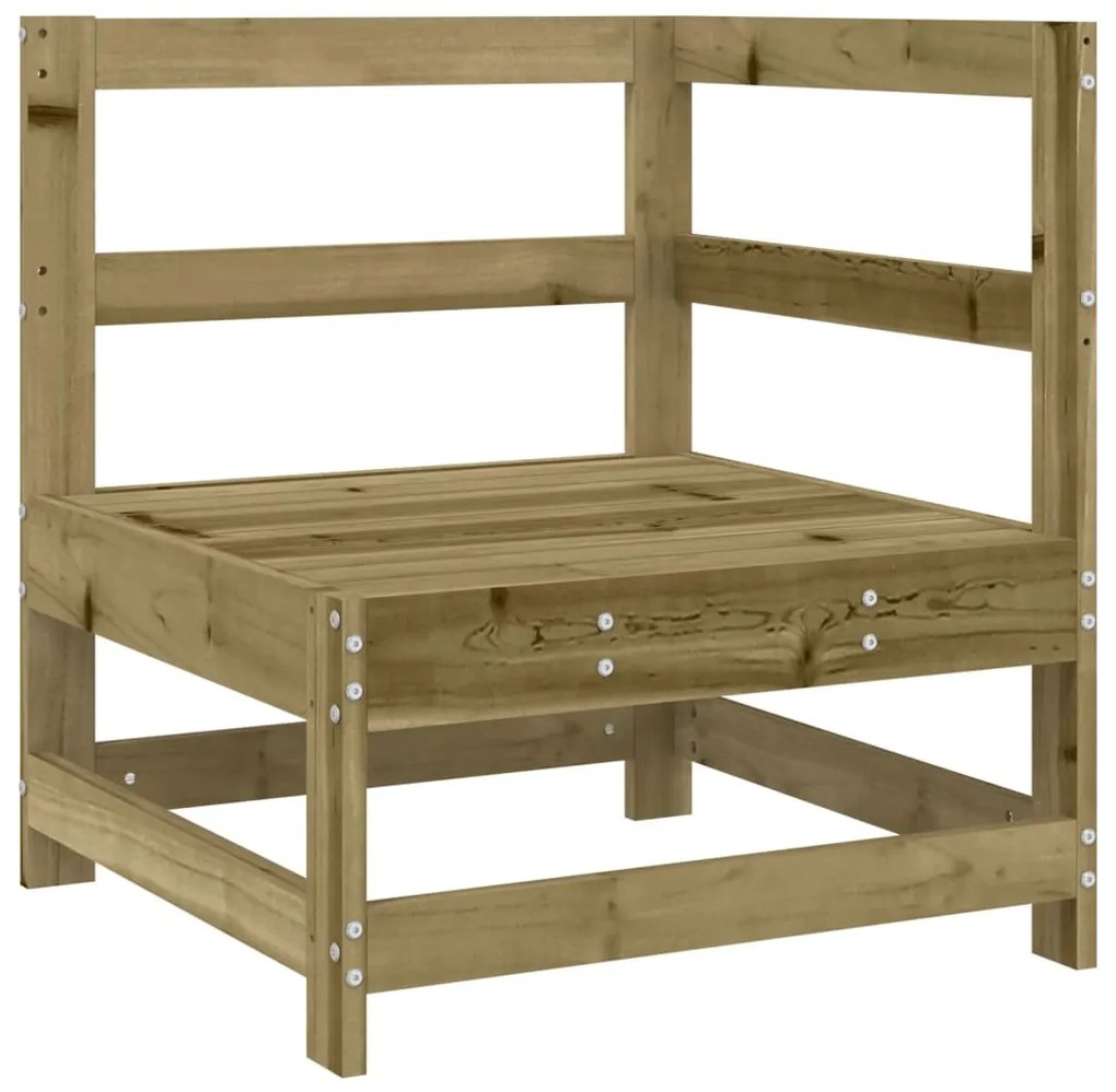 Set divani da giardino 10 pz in legno impregnato di pino