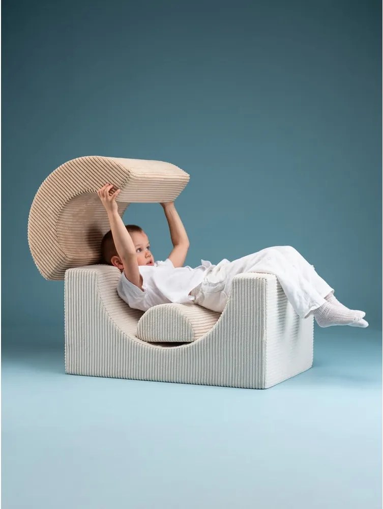 Gioco per psicomotricità color crema in velluto a coste 3 pz altezza totale 37 cm 75x49 cm Rainbow Montessori – Wigiwama