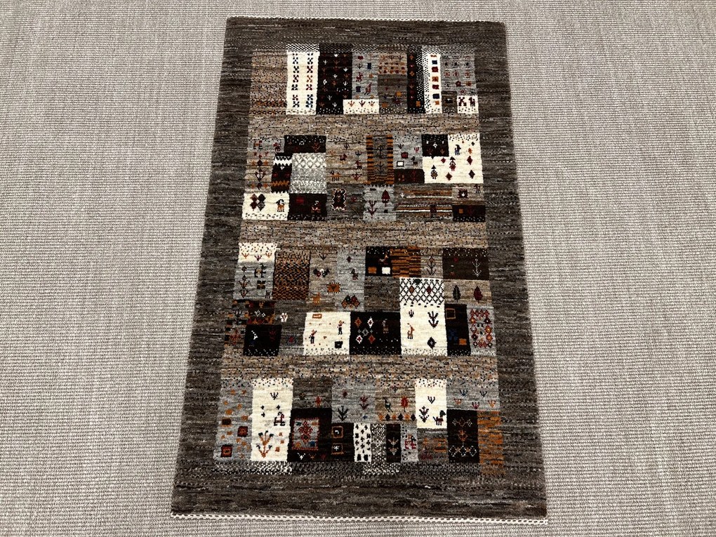 Loribaft Tappeto persiano 80x130 Grigio (Iran) Annodato A Mano
