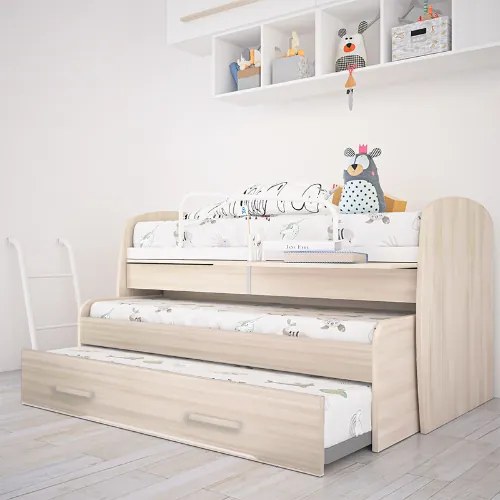 Letto attrezzato BEA scrittoio tre letti ragazzi disponibile in diverse colorazioni L.198cm H115cm