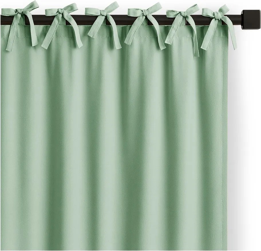 Tenda parzialmente oscurante color menta 140x250 cm Carli Tie – Restilo