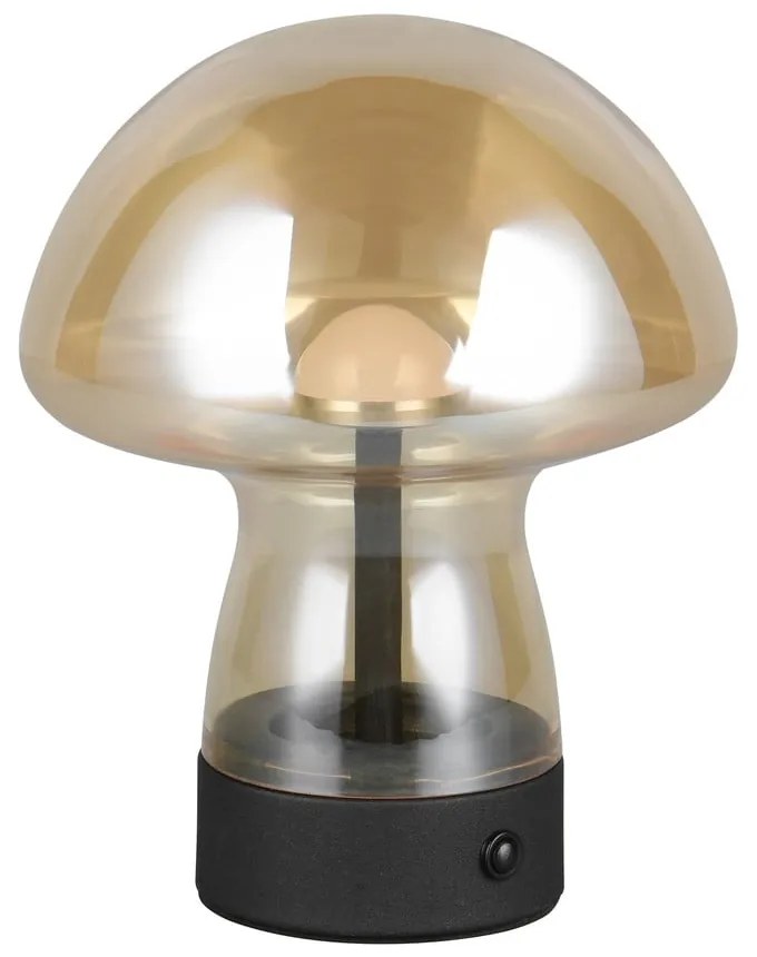 Lampada da tavolo LED color ambra con paralume in vetro (altezza totale 18 cm) Dooley – Trio