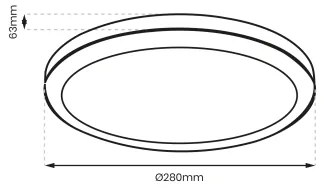 Brilagi - Plafoniera LED da bagno PERA LED/24W/230V diametro 28 cm IP65 nero