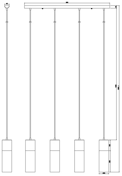 GLOBO 21000-4HM - Lampadario a sospensione con filo ANNIKA 4xE27/25W/230V ottone