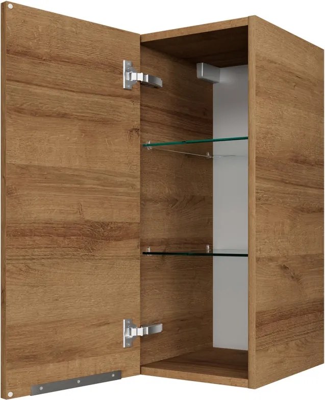 Pensile bagno Madeo imitaz. riviera rovere PELIPAL, 1 anta P 17 x L 30 x H 70 cm