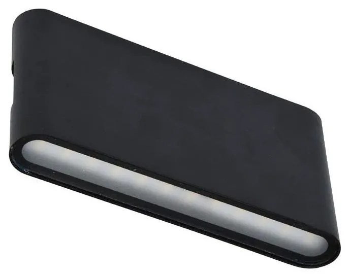 Ecolite ZFP12-CR - Applique a LED da esterno BRICK 2xLED/6W/230V IP65 nero