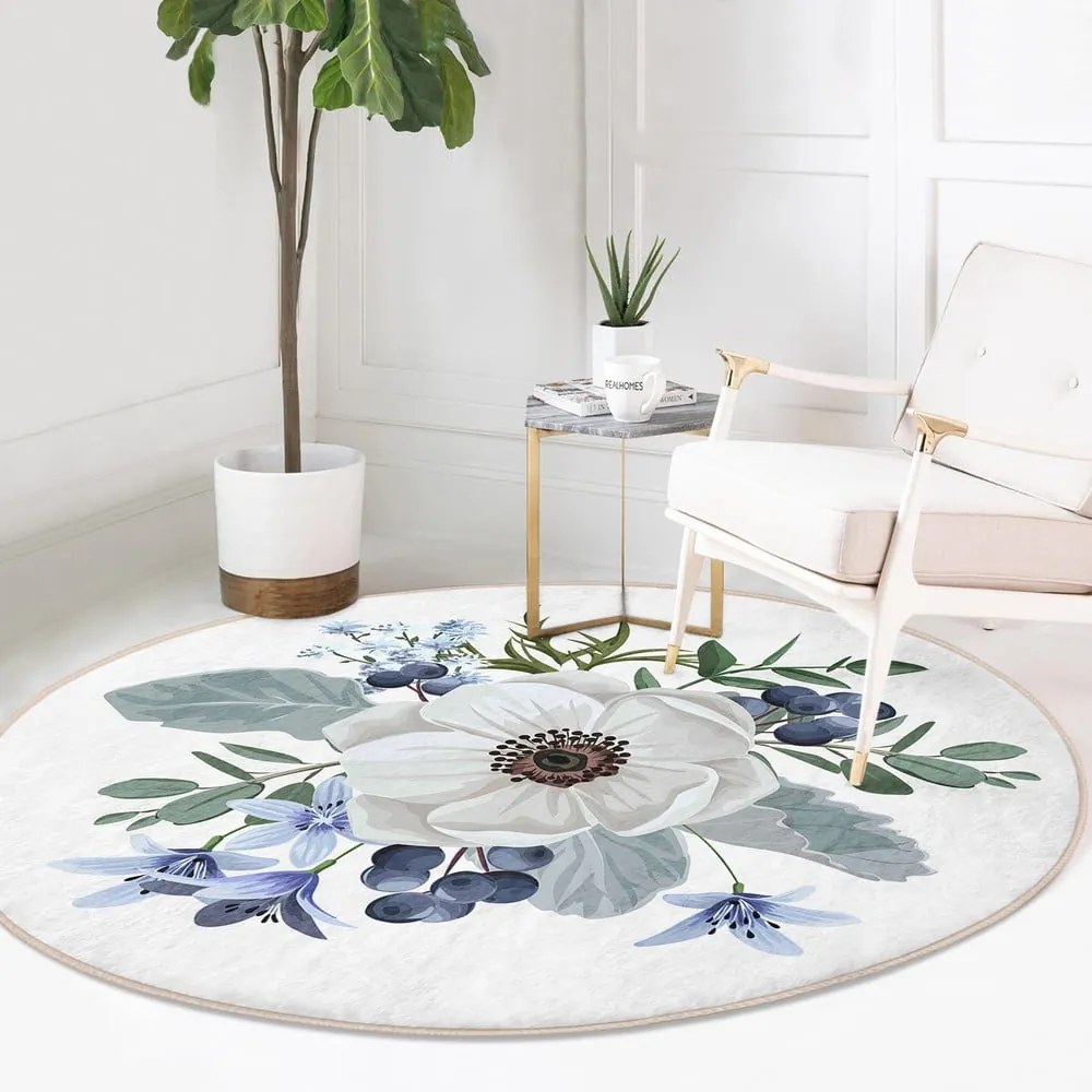 Tappeto rotondo lavabile adatto ai robot aspirapolvere ø 100 cm Comfort - Mila Home