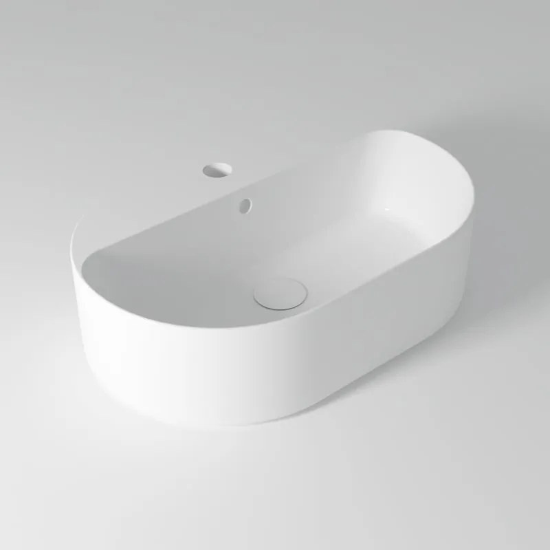 Lavabo da appoggio OLYMPIA CERAMICA ovale in ceramica L 60 x H 17 x P 40 cm bianco