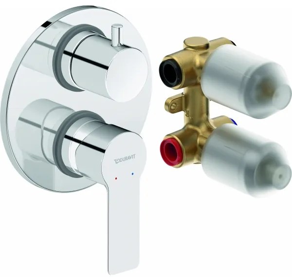 Duravit DC5210008010 - Miscelatore doccia per installazione ad incasso D-CODE, cromo lucido