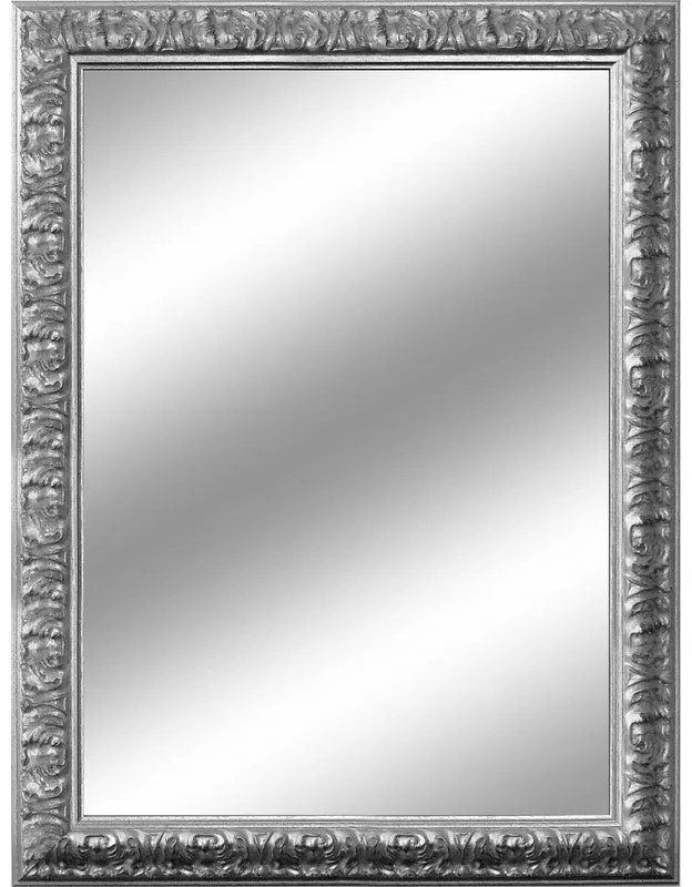 Specchio rettangolare in legno argento 96 x 136 cm