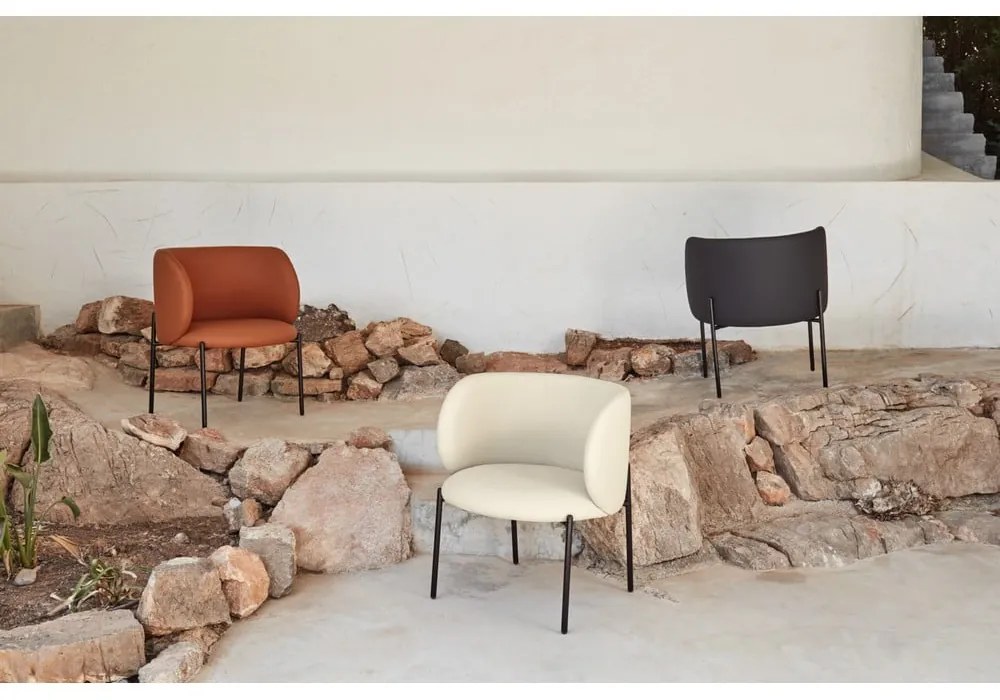 Poltrona in similpelle arancione Mogi - Teulat