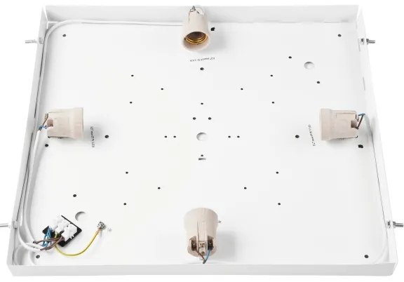 Plafoniera OAK SQUARE 4xE27/15W/230V 48x48 cm quercia/bianco