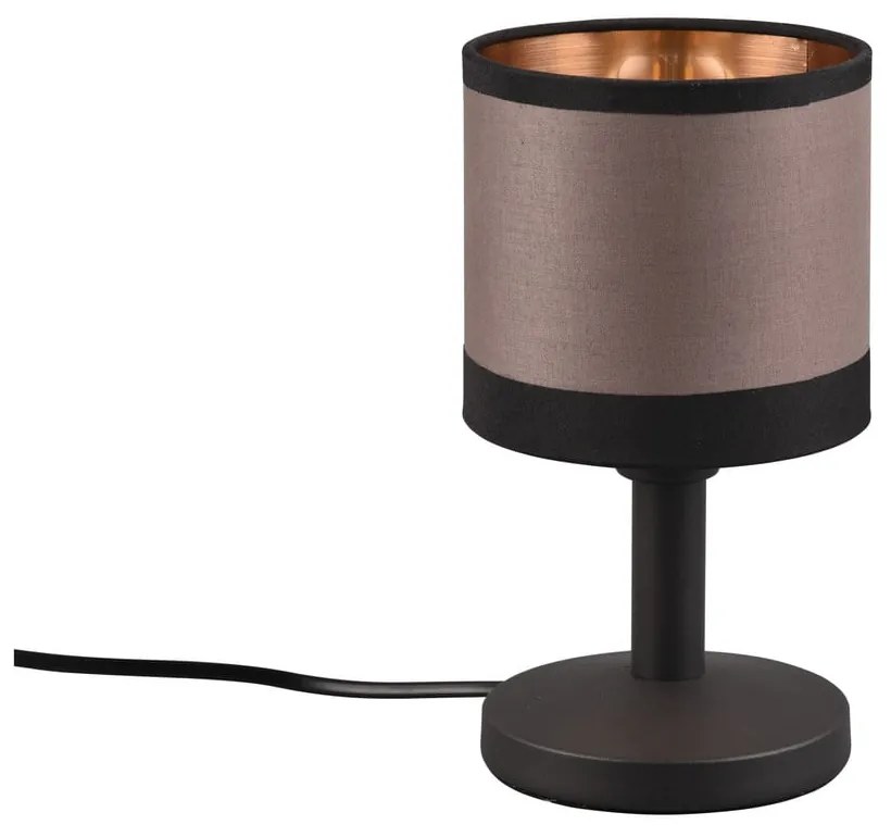 Lampada da tavolo nero-marrone (altezza 22 cm) Davos - Reality