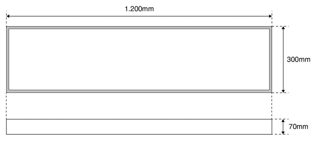 Plafoniera LED 120x30 40W IP40 No-Flickering - LIFUD Driver Colore Bianco Freddo 6.000K