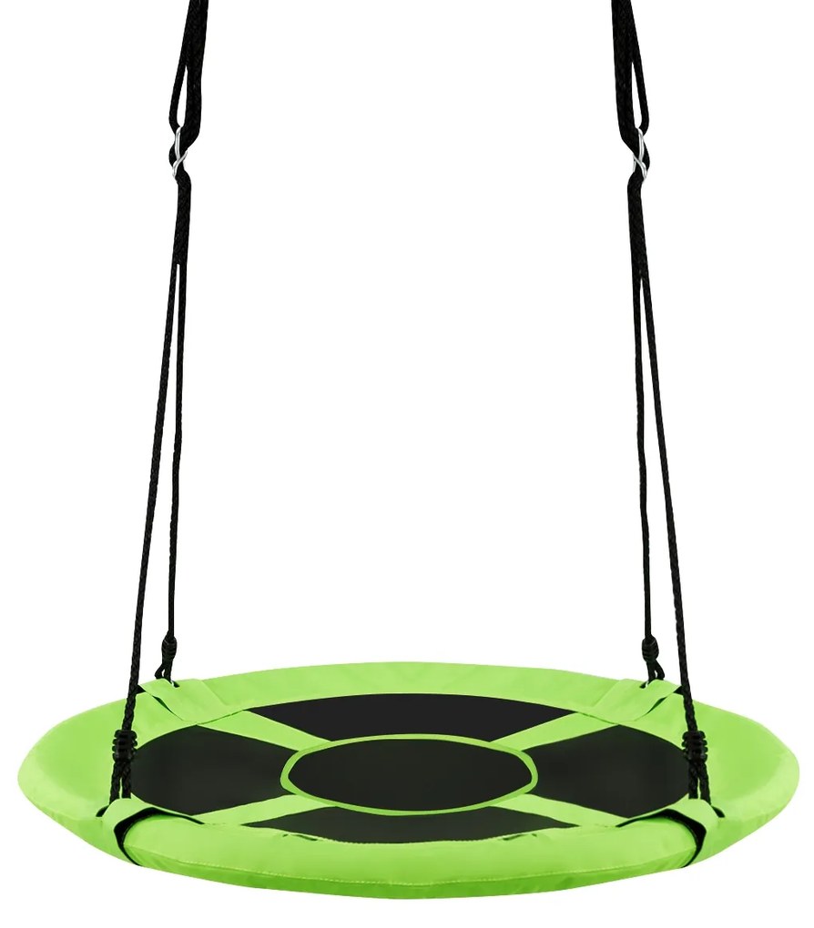 Costway Altalena a nido per bambini in tessuto da giardino, Nido Altalena da appendere 100CM 150KG, Verde