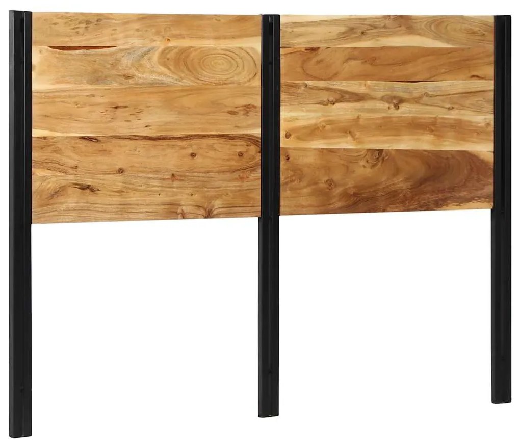 Testiera 140 Cm İn Legno Massello Di Acacia E Ferro /