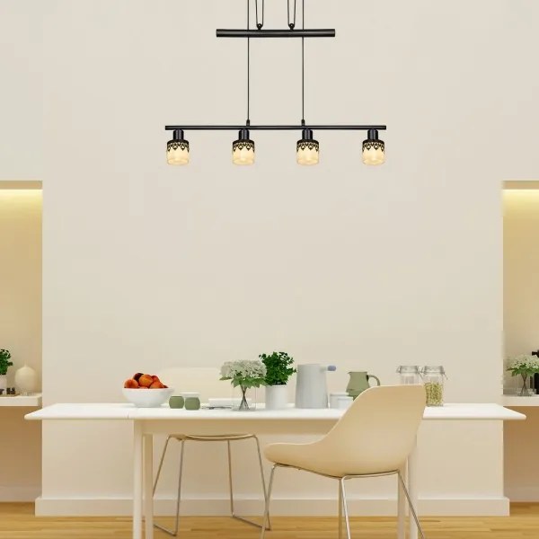 Rabalux 5345 - Lampadario a sospensione con filo LACEY 4xE14/40W/230V