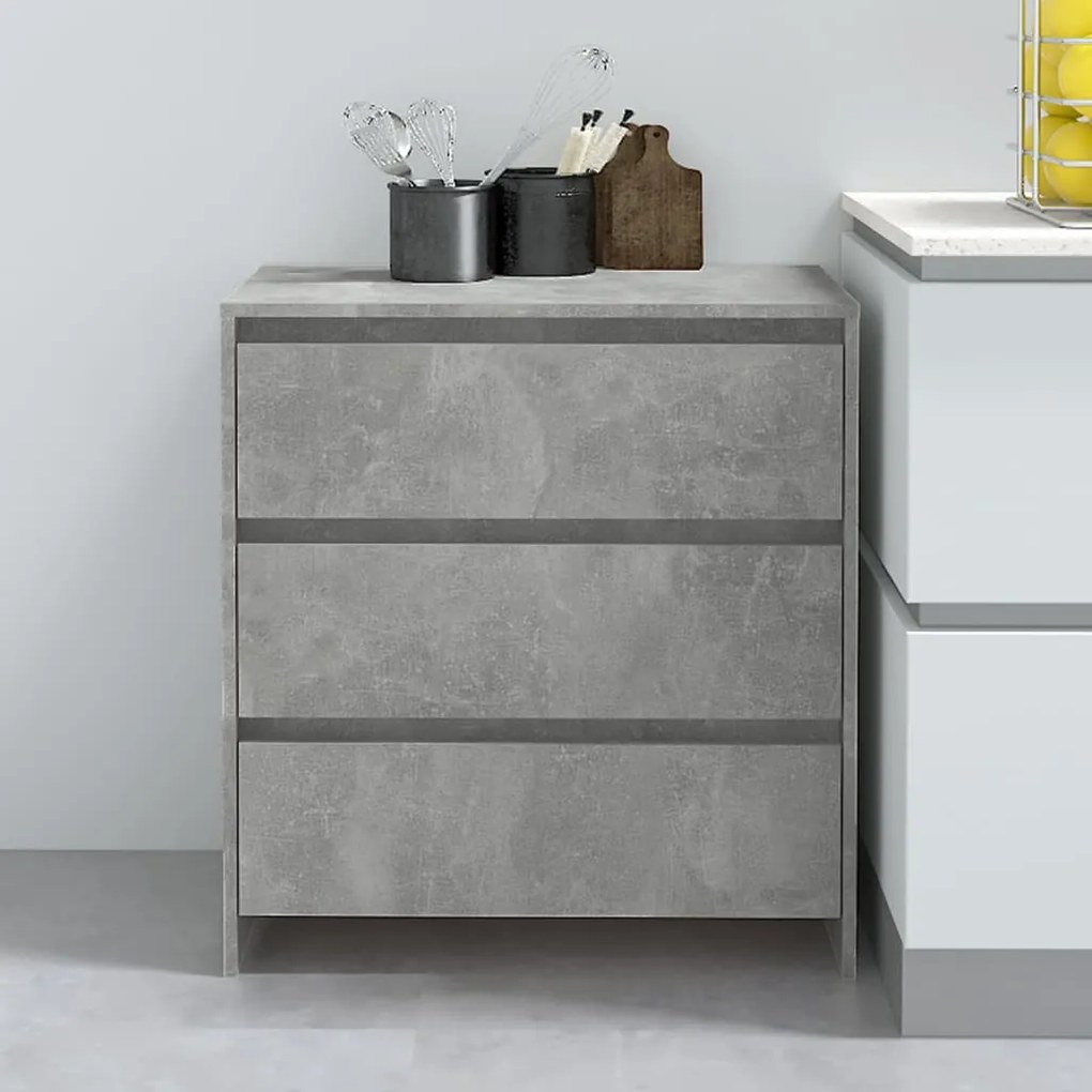 Credenza Grigio Cemento 70x41x75 Cm İn Truciolato /