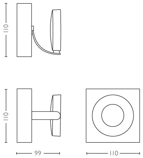 Philips 53170/31/P0 - Faretto dimmerabile MYLIVING CLOCKWORK 1xLED/4,5W
