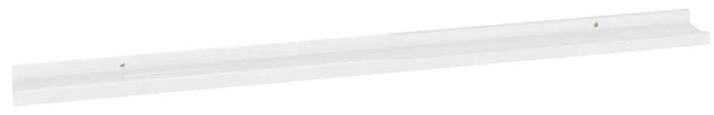 Mensole da parete 4 pz bianco lucido 115x9x3 cm