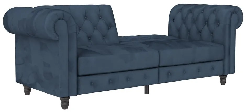 Divano in velluto blu scuro 236 cm Felix - Støraa