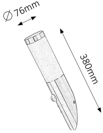 Rabalux 8266 - Applique da esterno con sensore INOX TORCH 1xE27/25W/230V