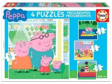 Set di 4 Puzzle Peppa Pig Educa