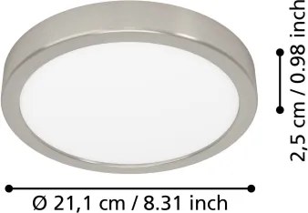 Eglo 901316 - Plafoniera FUEVA LED/11,5W/230V 2700/4000/6500K Ø21,1cm cromo