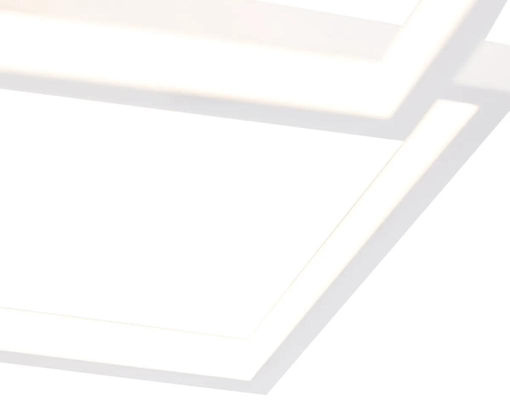 Lampada da soffitto bianca con LED 3 gradini dimmerabile a 4 luci - Lejo