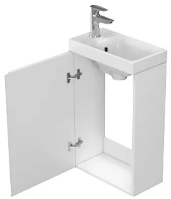 Cersanit S801-218-DSM - Mobile da bagno con lavabo MODUO SLIM 40 cm, bianco lucido