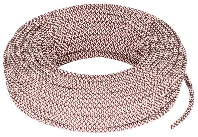 Cavo tessile H03VV-F 3 x 0,75 mm² L 50 m MERLOTTI panna/bordeaux matassa