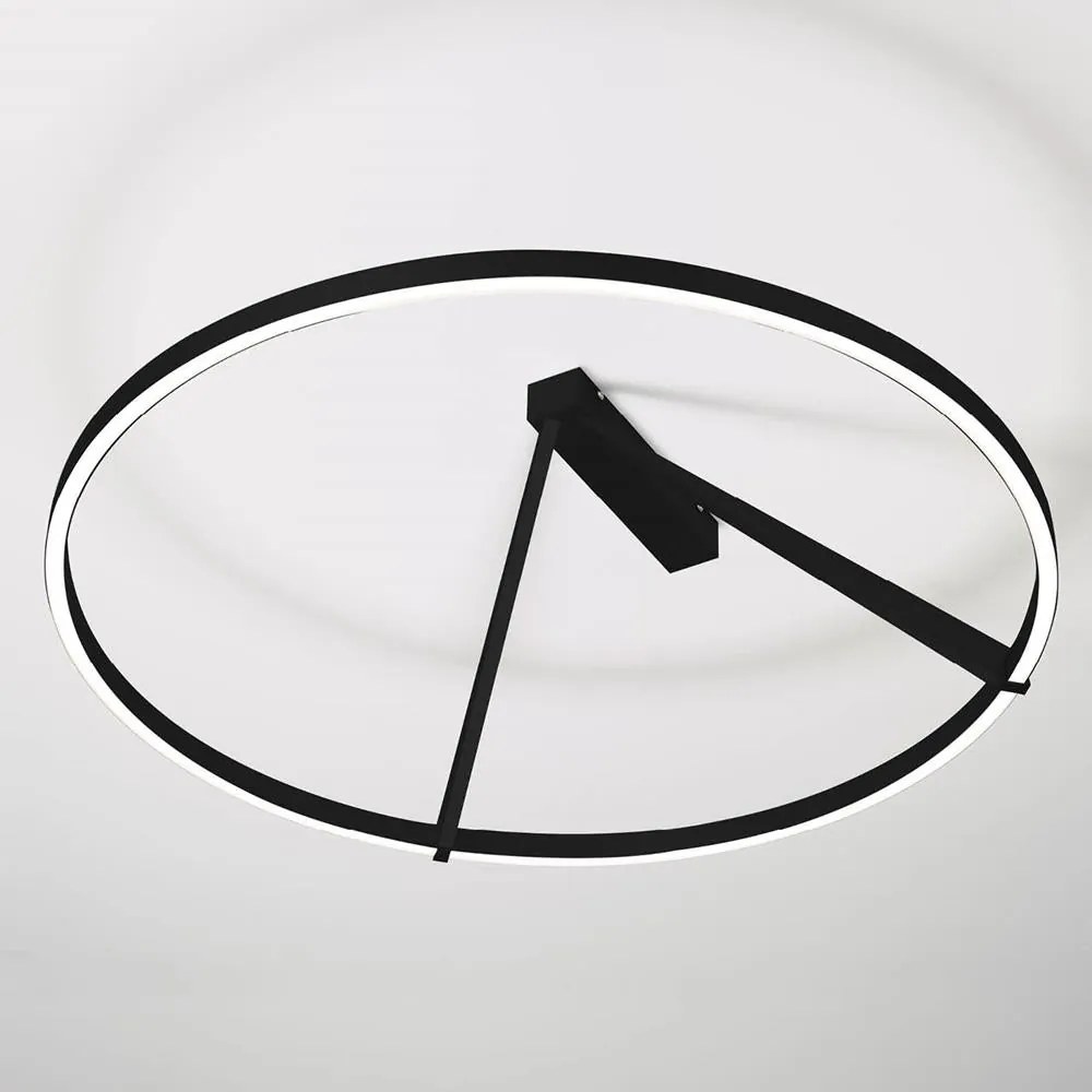 MERIDIANA lampada da parete/soffitto lamp 51W nero dimmerabile