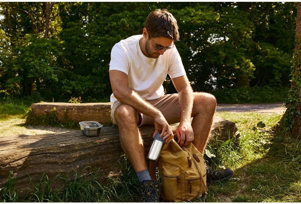 Tazza termica argentata in acciaio inox 340 ml – Black + Blum